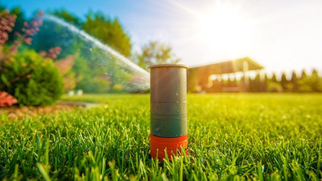 watering recommendations texas, lawn sprinkler head, aggieland green